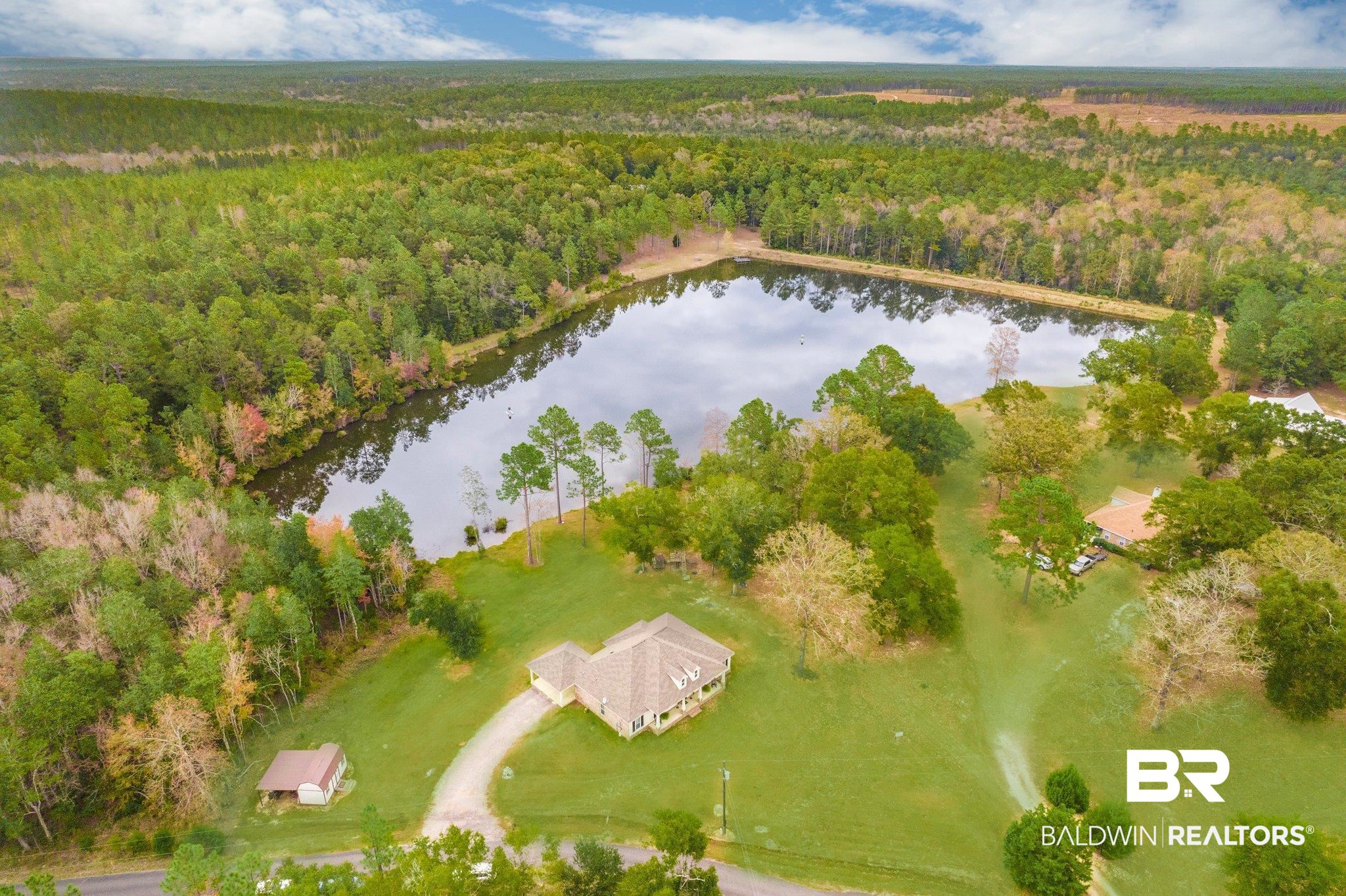 48382 Chastang Lake Road Bay Minette, AL 36507 - Photo 4 of 43 Drone of Home