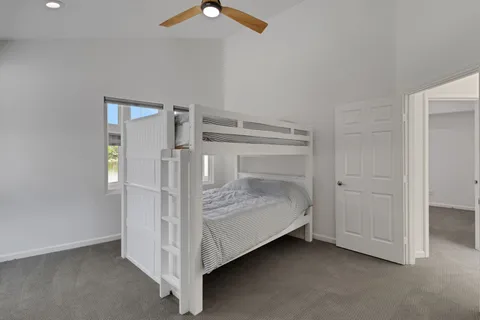 a view of a bedroom with closet