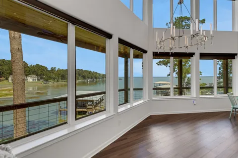 a view of an entryway with a window