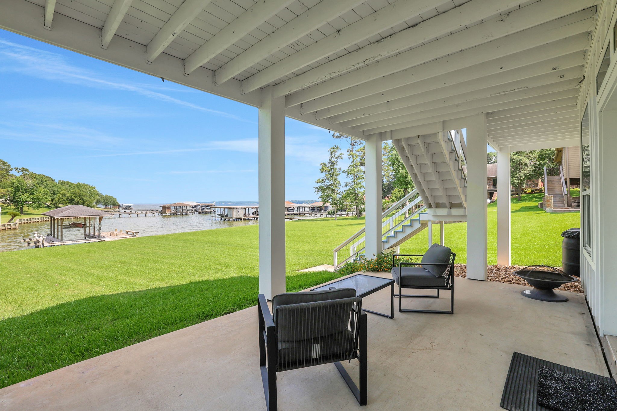 231 Ridge Cove Lane Coldspring, TX 77331 - Photo 38 of 50 Just off the game room, the covered patio offers a comfortable space to relax