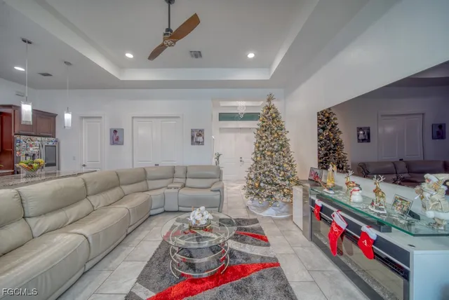 a very nice looking living room with furniture and a rug