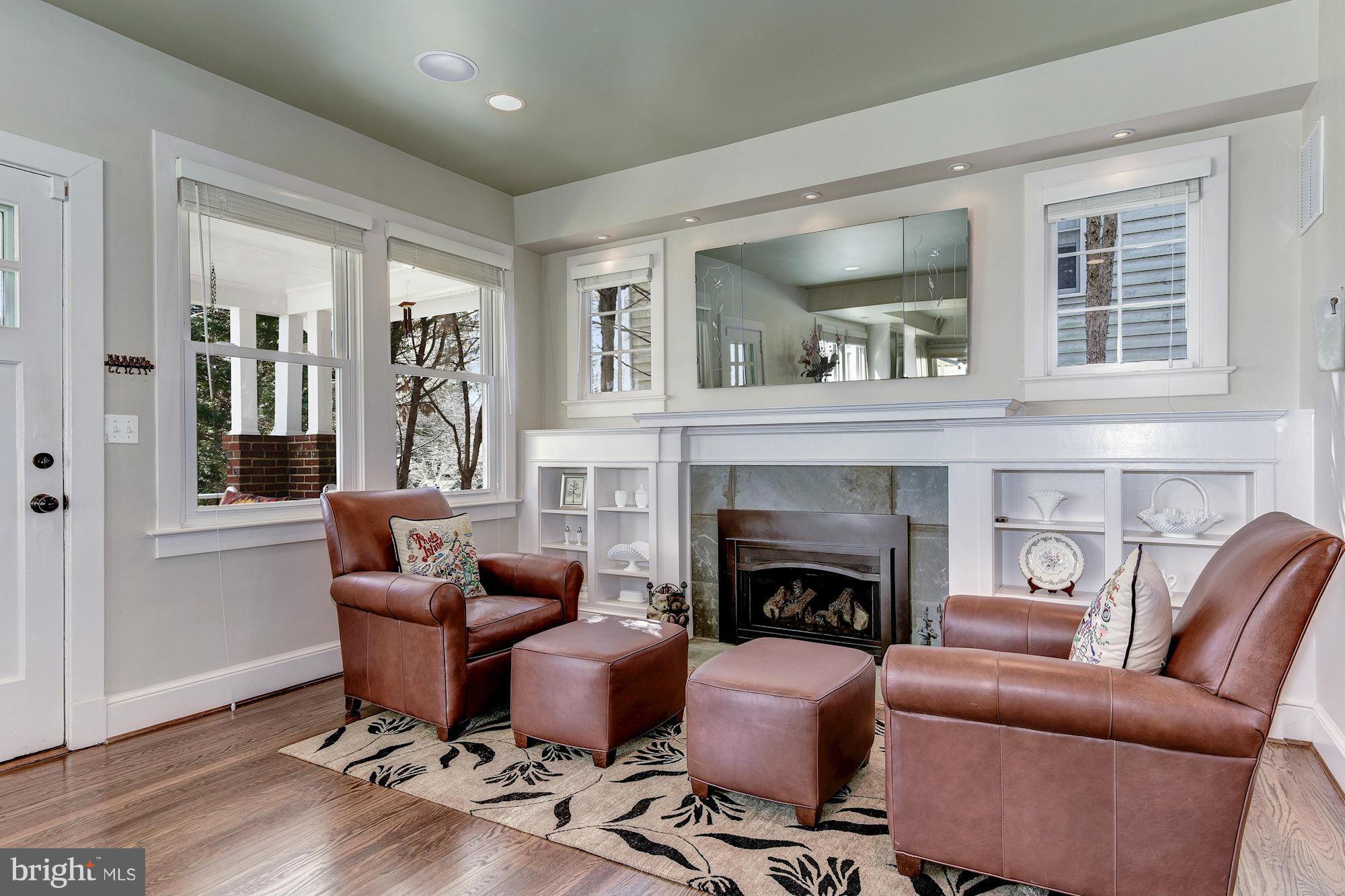 4534 Reno Road Northwest Washington, DC 20008 - Photo 4 of 25 Living Room w/ Fireplace