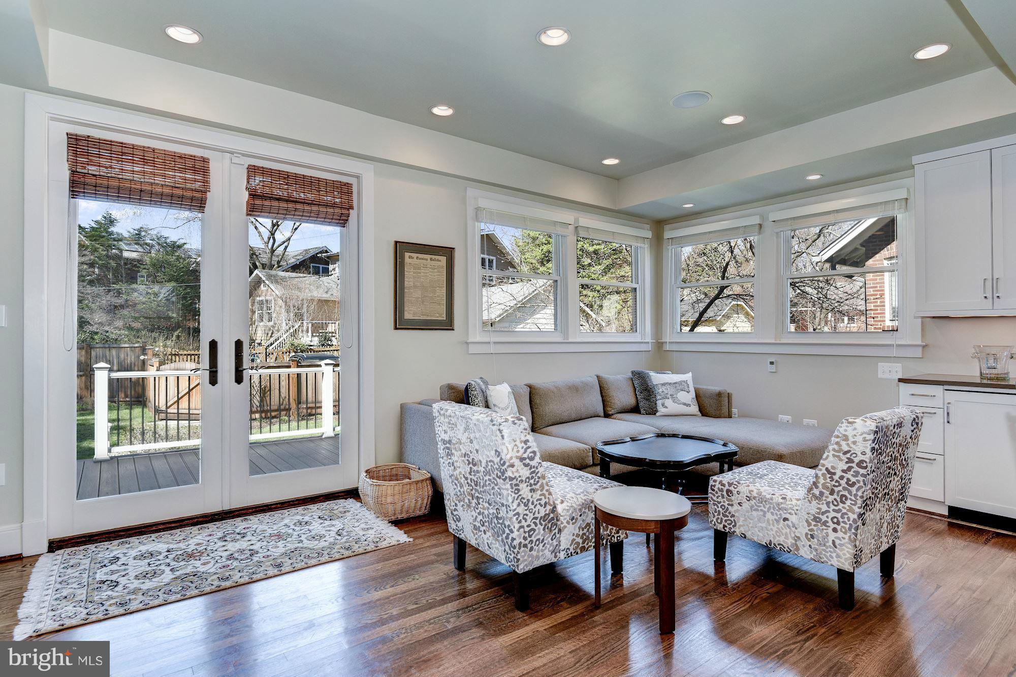 4534 Reno Road Northwest Washington, DC 20008 - Photo 10 of 25 Family Room w/ Deck Access