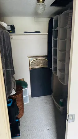 a close view of walk in closet