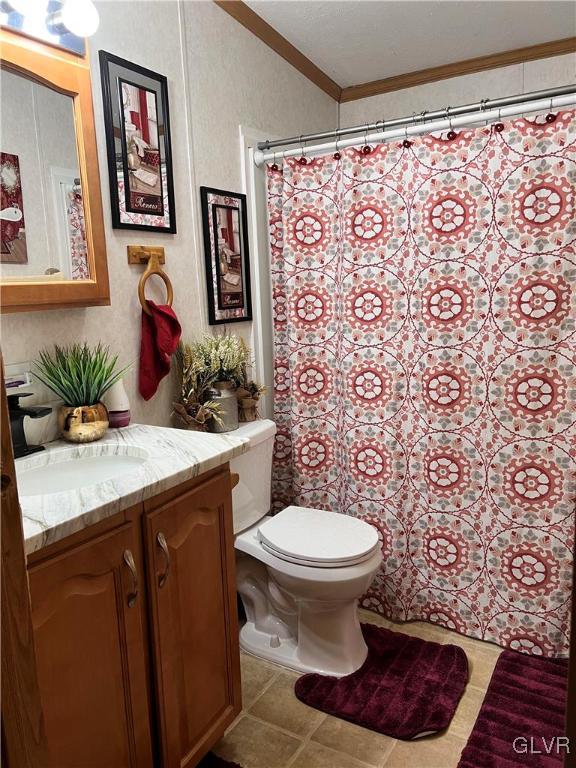 4205 Leopard Circle Orefield, PA 18069 - Photo 17 of 20 a bathroom with a granite countertop sink toilet and a mirror