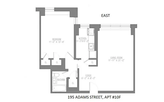 $3,500 | 195 Adams Street, Unit 10F | Downtown Brooklyn