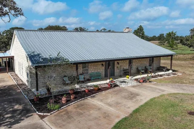 a view of a house with patio