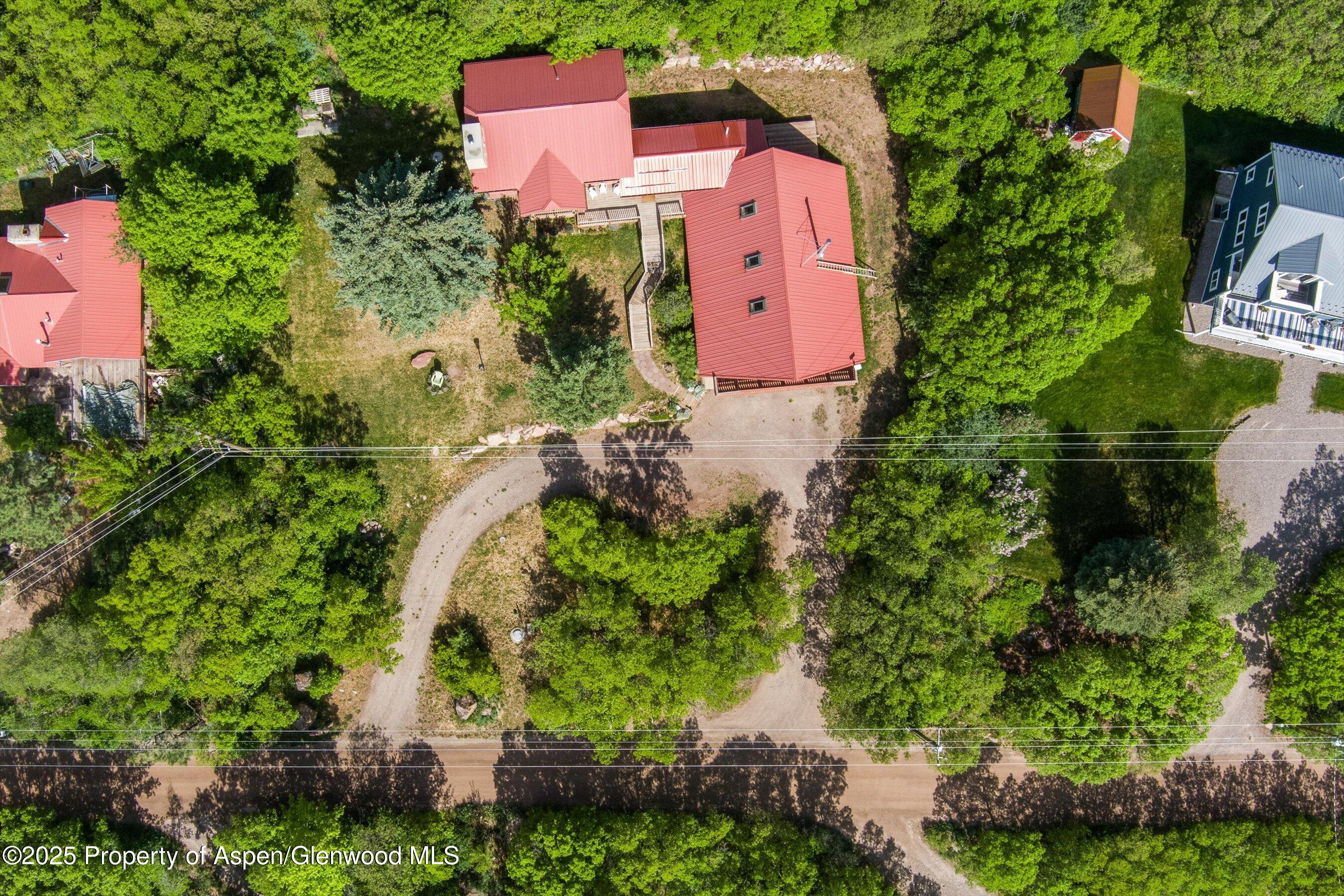 189 Ute Trail Carbondale, CO 81623 - Photo 71 of 76 an aerial view of residential house with outdoor space and swimming pool