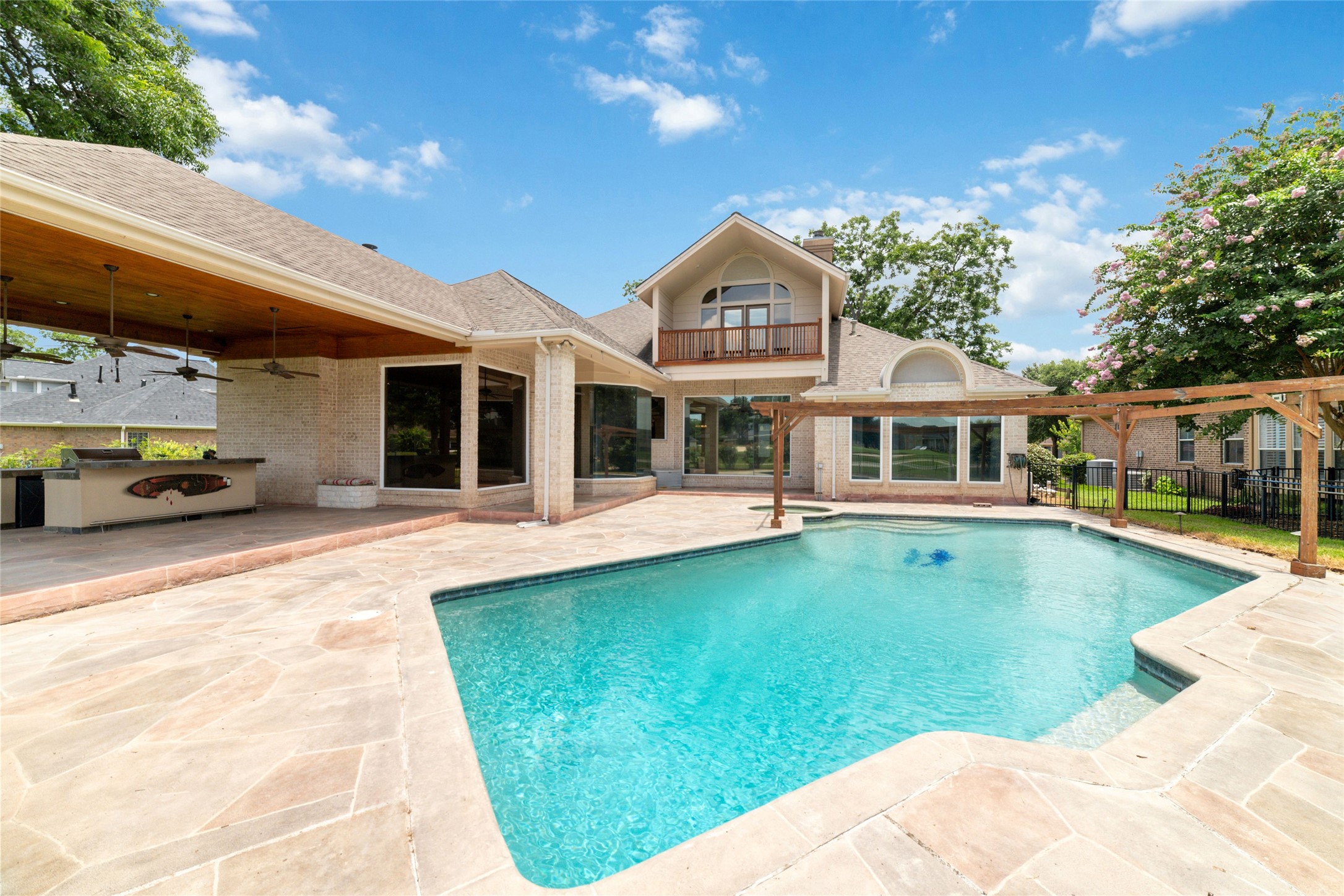 32610 Whitburn Trail Fulshear, TX 77441 - Photo 49 of 49 a view of a house with swimming pool and a yard