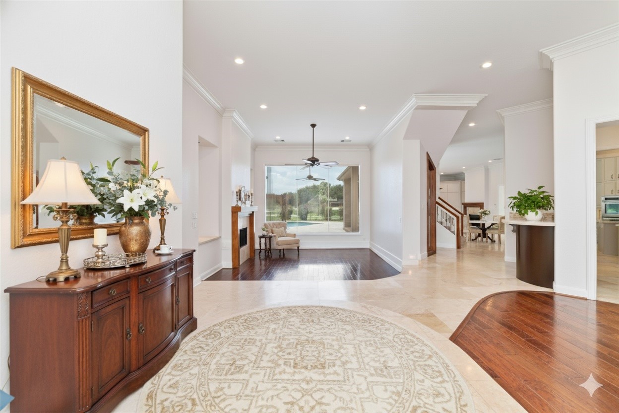 32610 Whitburn Trail Fulshear, TX 77441 - Photo 7 of 49 a living room with furniture and a wooden floor