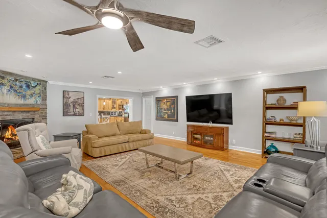 a view of a door and a window