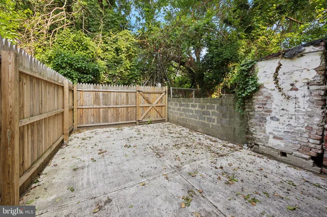 a view of a backyard