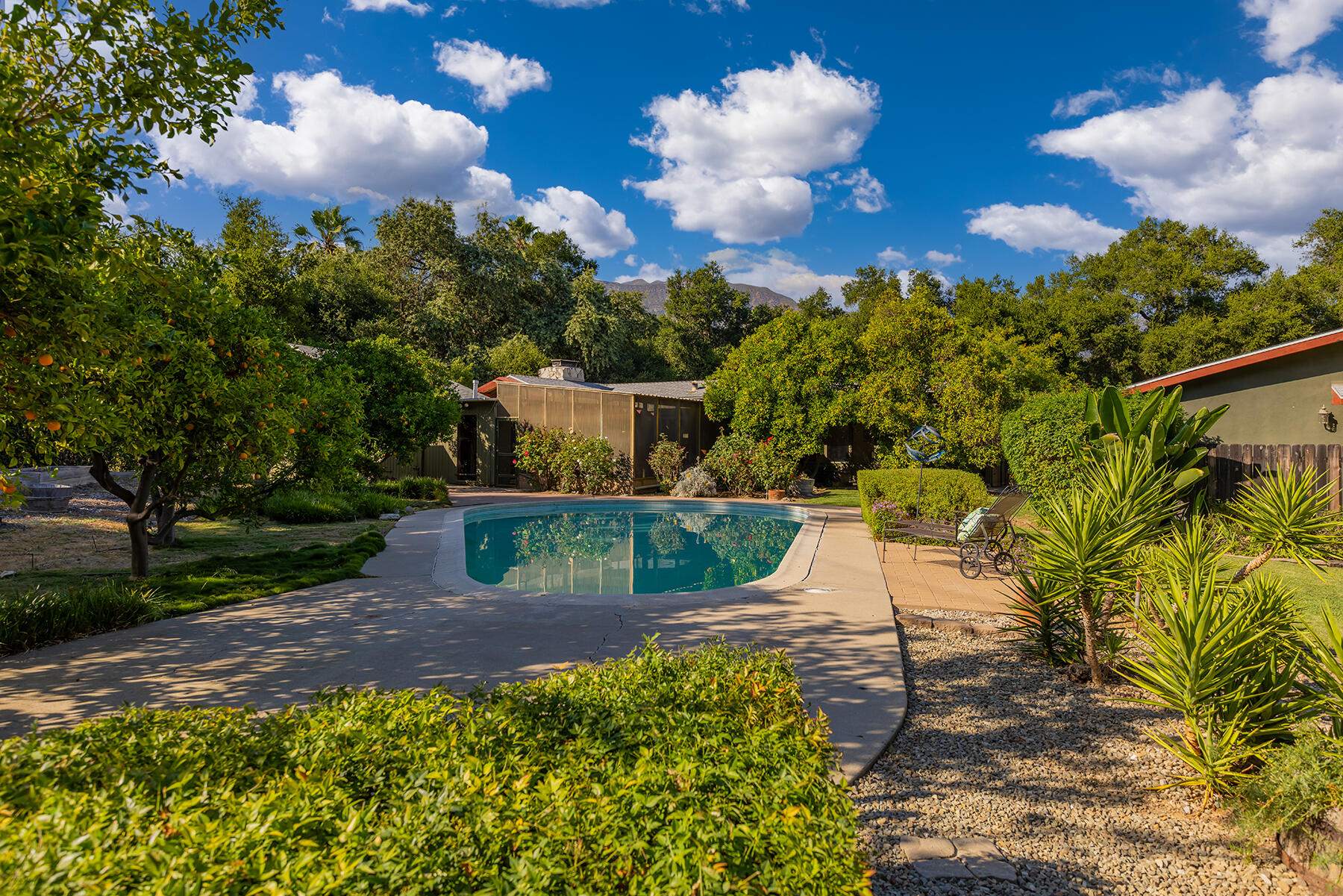 217 Sierra Road Ojai, CA 93023 - Photo 19 of 50 a view of a yard with flower plants
