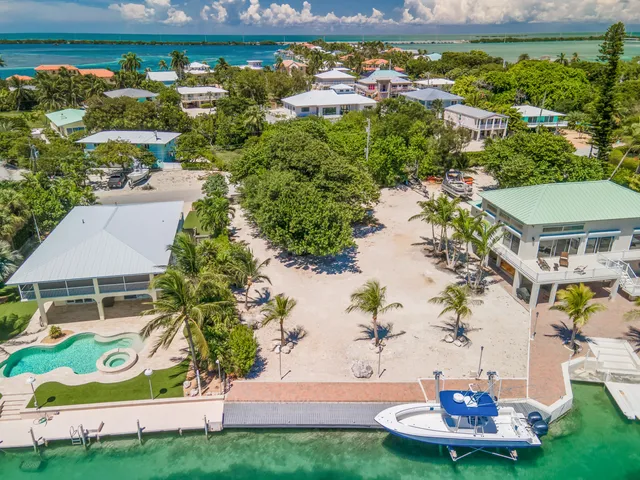 a view of a swimming pool with lawn chairs and plants