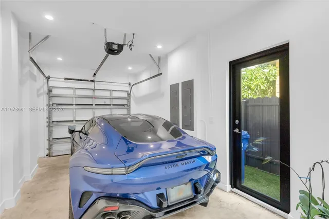 a room with a chandelier