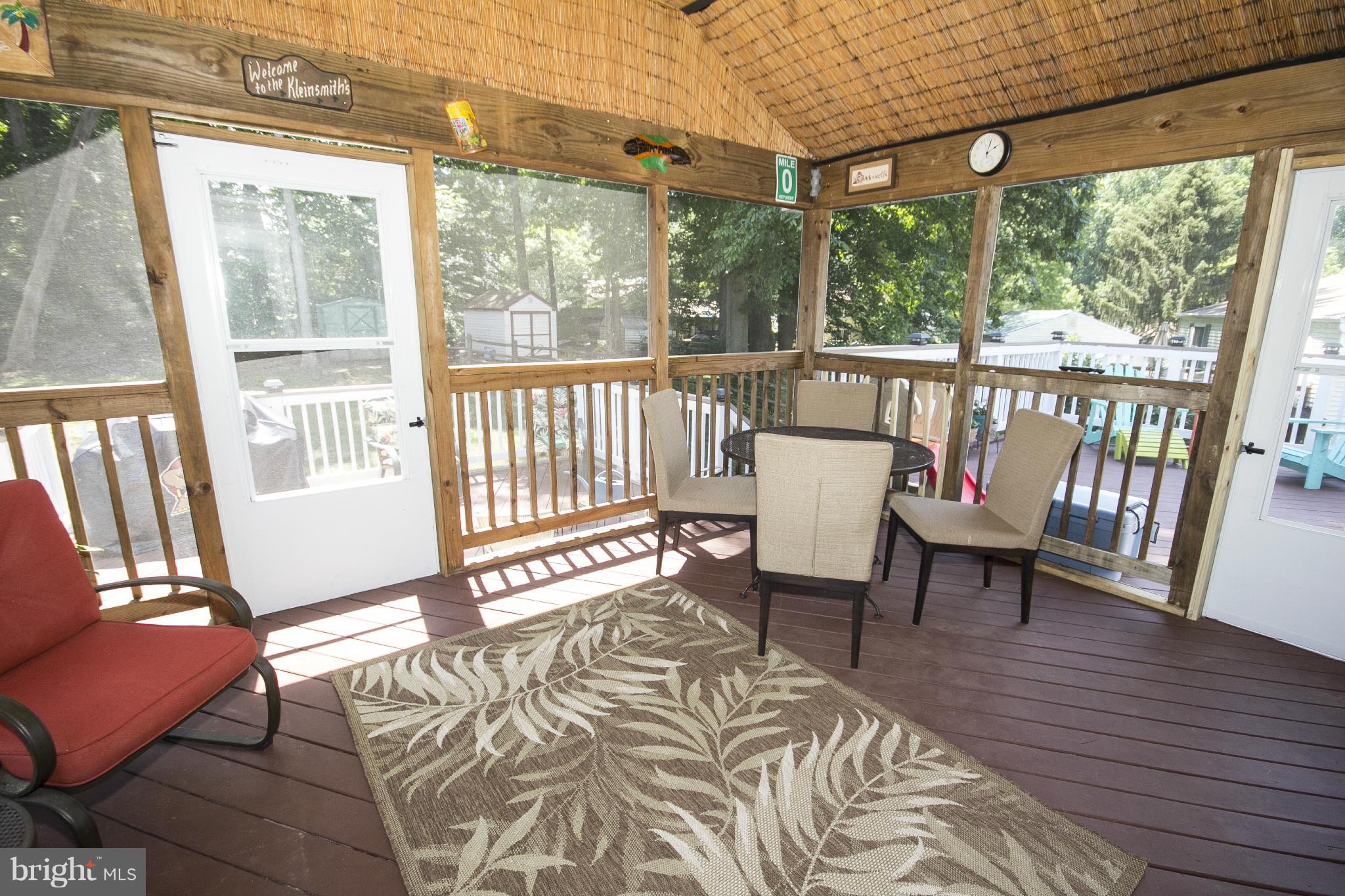 117 Boxthorn Road Abingdon, MD 21009 - Photo 23 of 30 Rear Screened Porch w/Ceiling Fan & Power