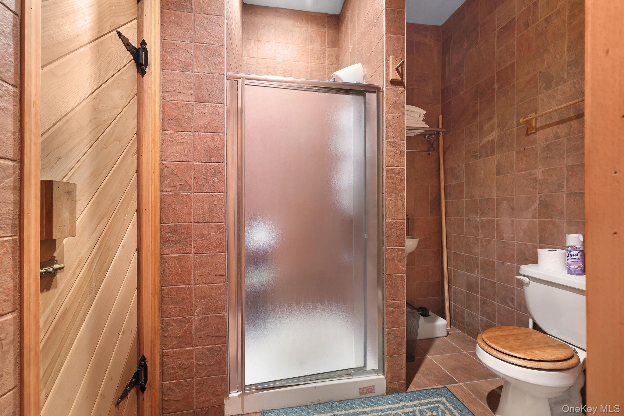 969 Hurd Road Jeffersonville, NY 12748 - Photo 22 of 33 a bathroom with a toilet and a shower