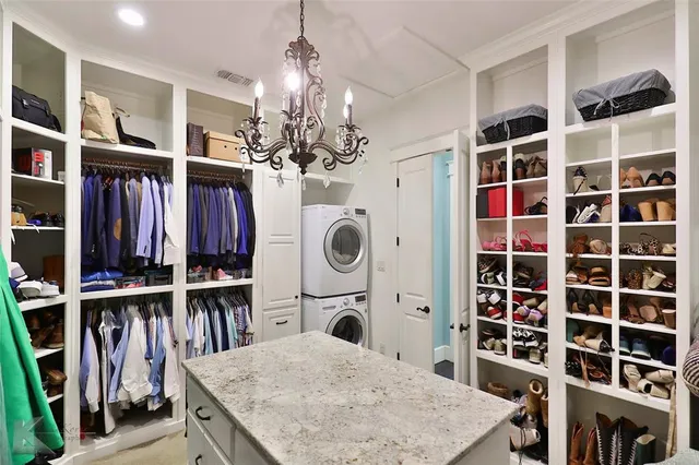 a view of a living room and shelves