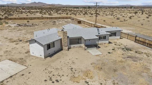 a view of a terrace with a mountain