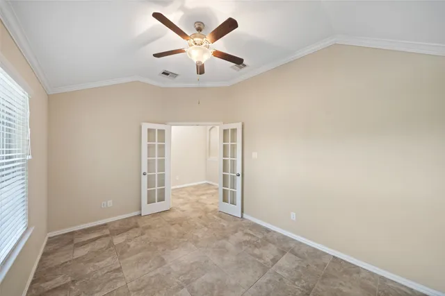 an empty room with a window