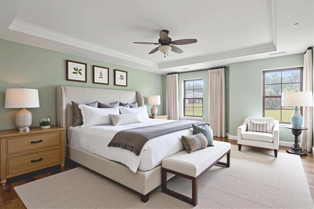 211 Parc Drive Canton, GA 30114 - Photo 7 of 62 a spacious bedroom with a bed and a couch