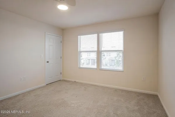 an empty room with a window