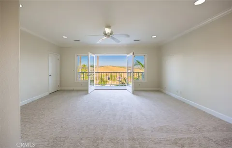 a view of a glass door with a from a window