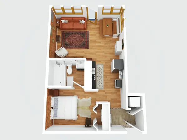 a kitchen with a sink appliances and cabinets