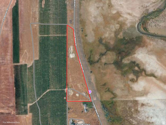 5952 South Lincoln Road Spanish Fork, UT 84660 - Photo 3 of 15 Aerial map of property and surrounding area featuring property parcel outlined