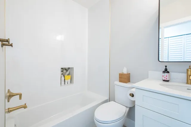 a outdoor space with a bench