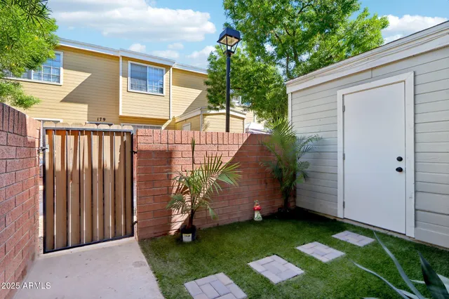 a backyard of a house