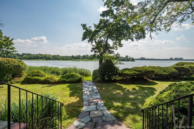 a view of lake from balcony