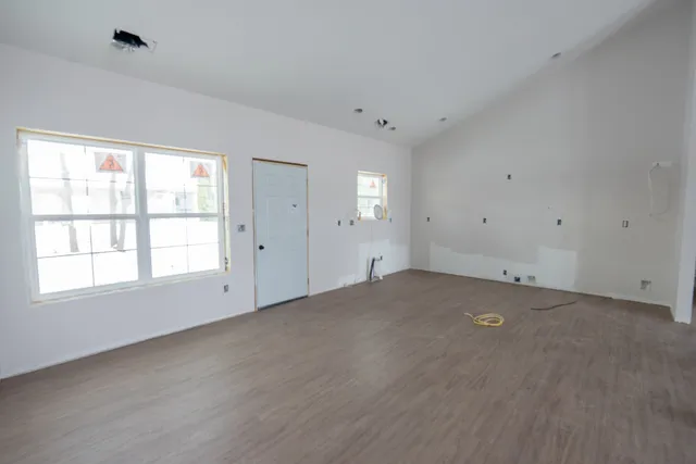 an empty room with a window