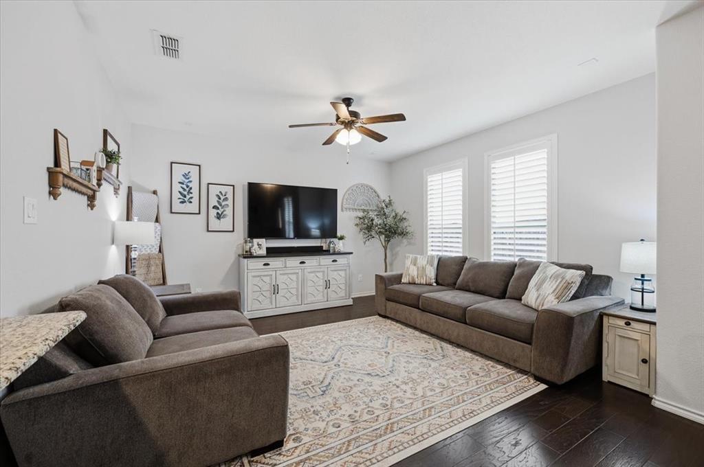 448 Spring Drive Saginaw, TX 76131 - Photo 19 of 40 a living room with furniture and a flat screen tv