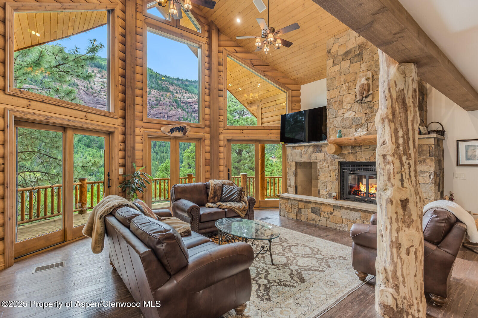 175 Bison Lane Redstone, CO 81623 - Photo 17 of 60 a living room with furniture and a fireplace