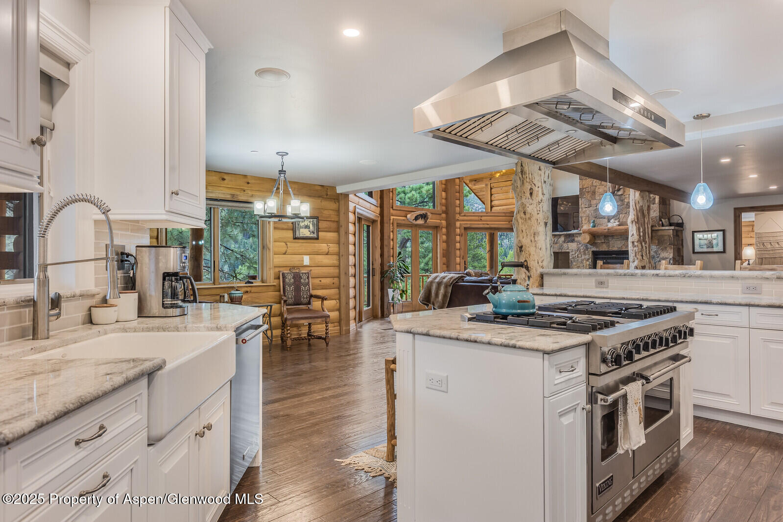 175 Bison Lane Redstone, CO 81623 - Photo 27 of 60 a kitchen with stainless steel appliances granite countertop a stove and cabinets