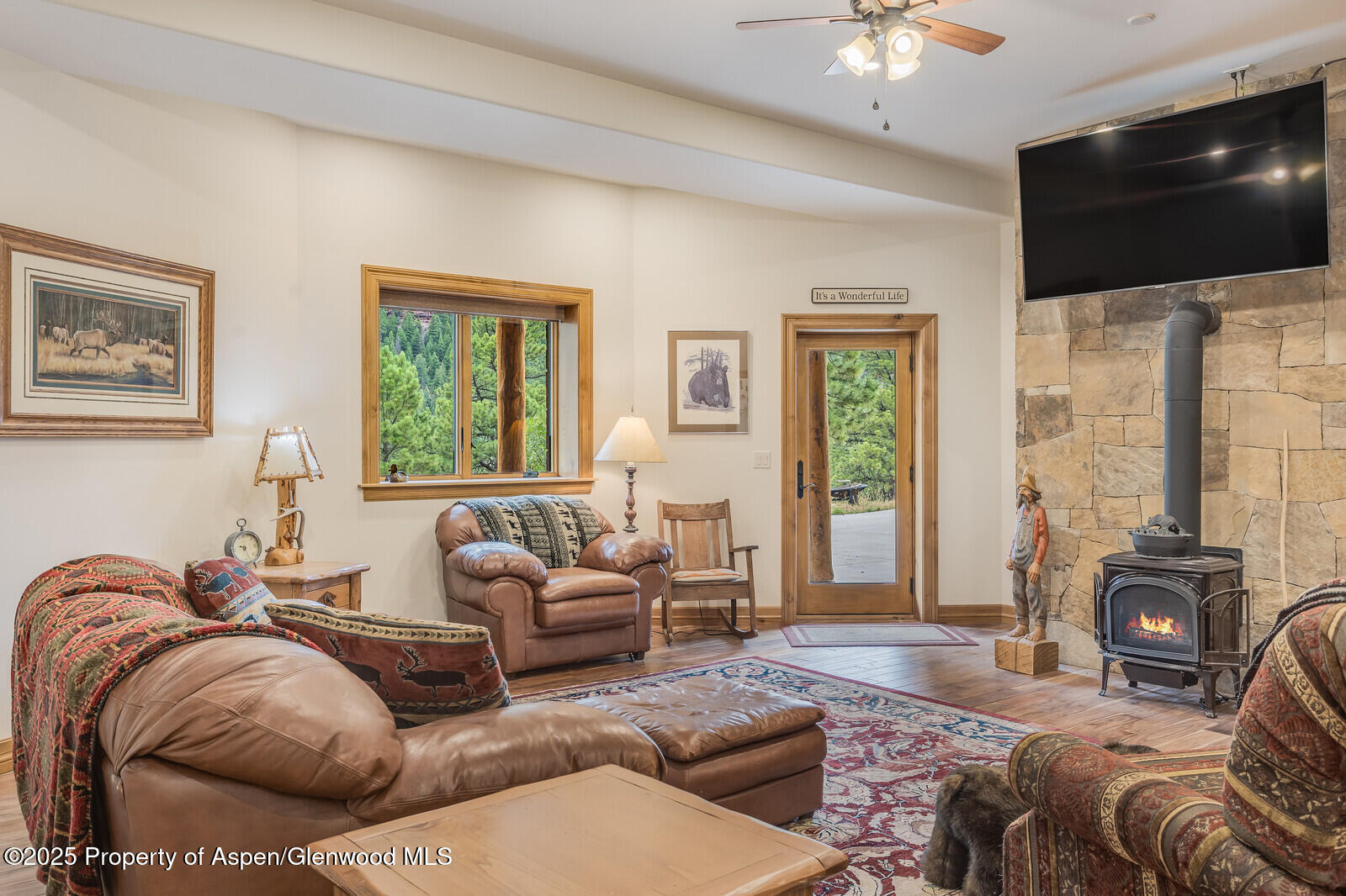 175 Bison Lane Redstone, CO 81623 - Photo 53 of 60 a living room with furniture and a flat screen tv