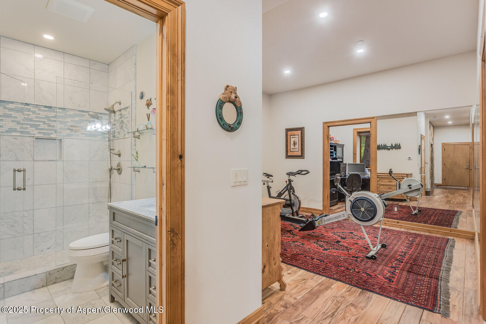 175 Bison Lane Redstone, CO 81623 - Photo 55 of 60 a bathroom with a toilet a sink and shower