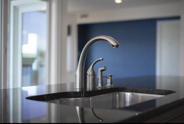 a close view of sink