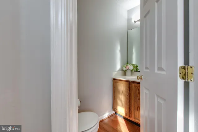 a view of bathroom with a toilet