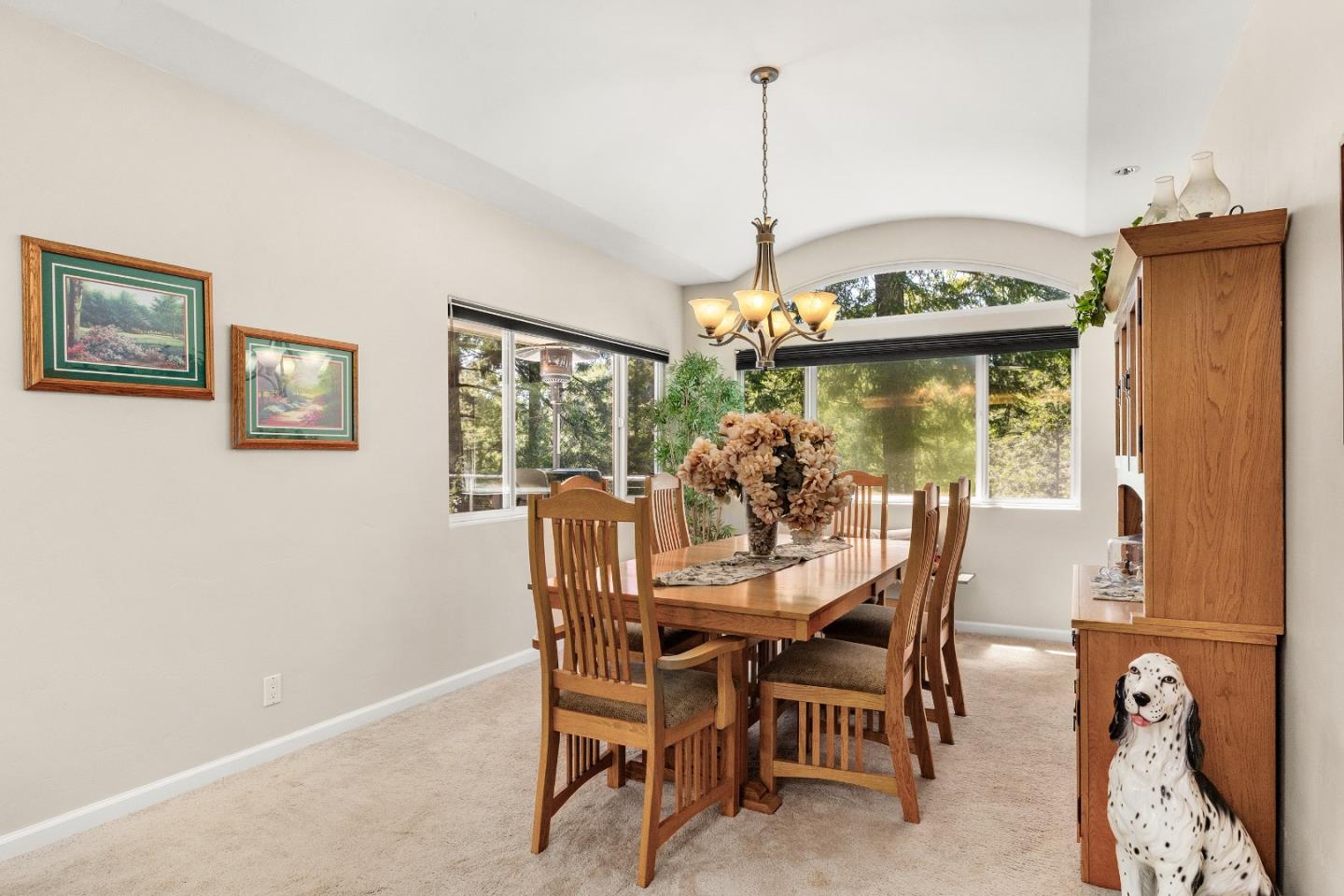 2000 Glen Canyon Road Santa Cruz, CA 95060 - Photo 13 of 41 a view of a dining room with furniture window and outside view