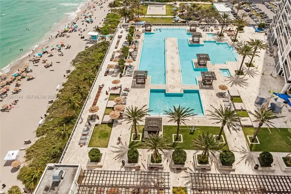 a view of an ocean and beach