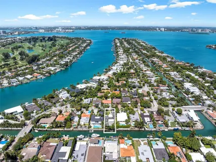 a view of a city with an ocean