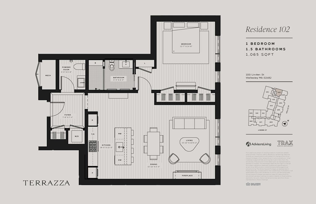 100 Linden Street, Unit 102 Wellesley, MA 02482 - Photo 11 of 30 a picture of a wall with a painting on the wall