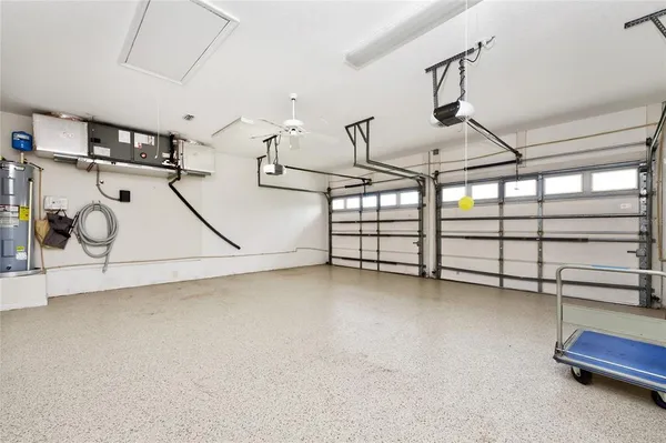 a view of indoor pool and sitting area