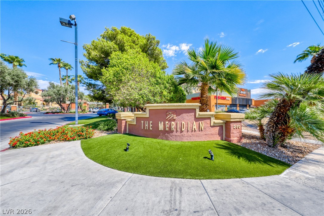 270 East Flamingo Road, Unit 313 Las Vegas, NV 89169 - Photo 21 of 27 A welcoming entrance sign heralds arrival at this desirable community.