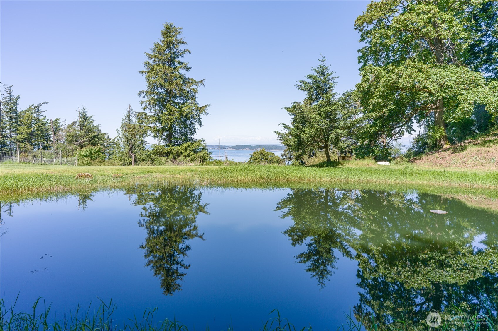 463 Wright Road Orcas Island, WA 98245 - Photo 7 of 40 a view of a lake with a big yard