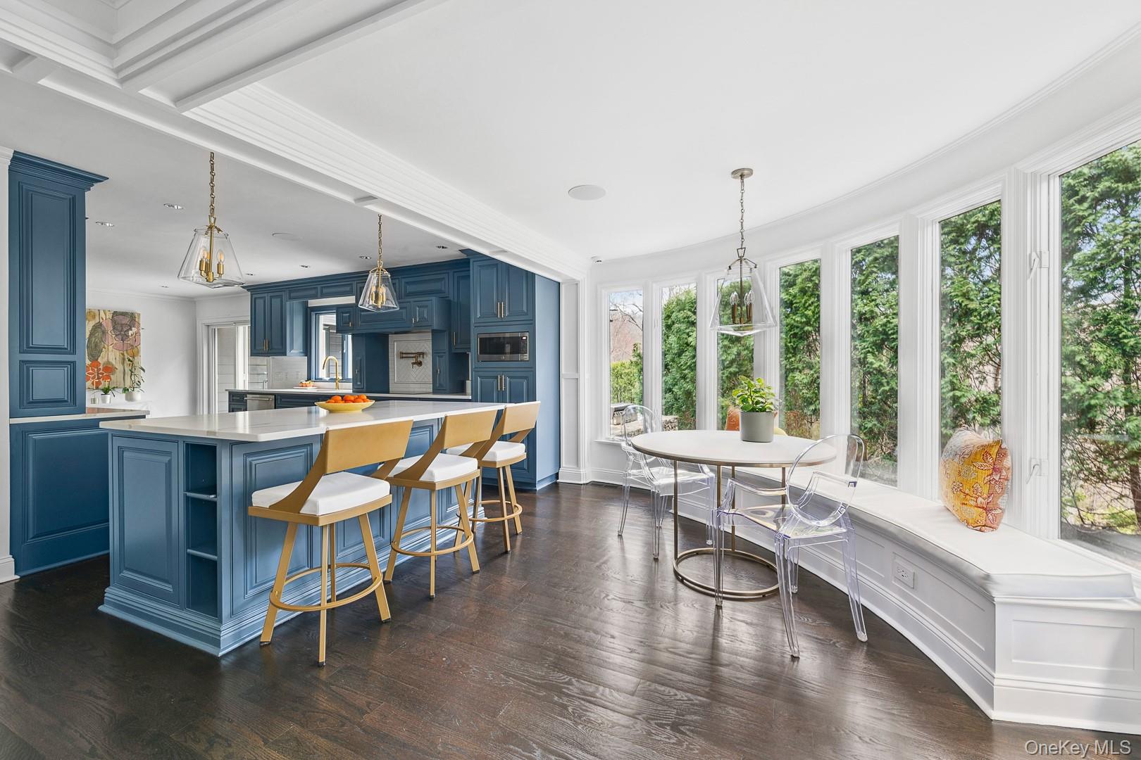 Undisclosed Address Pound Ridge, NY 10576 - Photo 10 of 35 Kitchen with Island and View