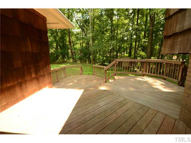 901 Bluestone Road Durham, NC 27713 - Photo 15 of 16 Even the deck was thoughtfully designed to echo the architecture of this wonderful home. Patio/Deck