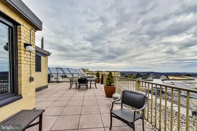a terrace with outdoor seating